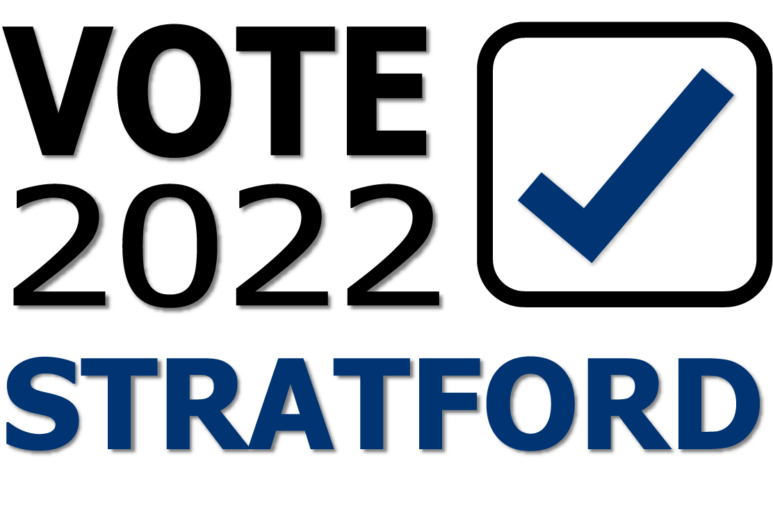 Vote 2022 Stratford logo