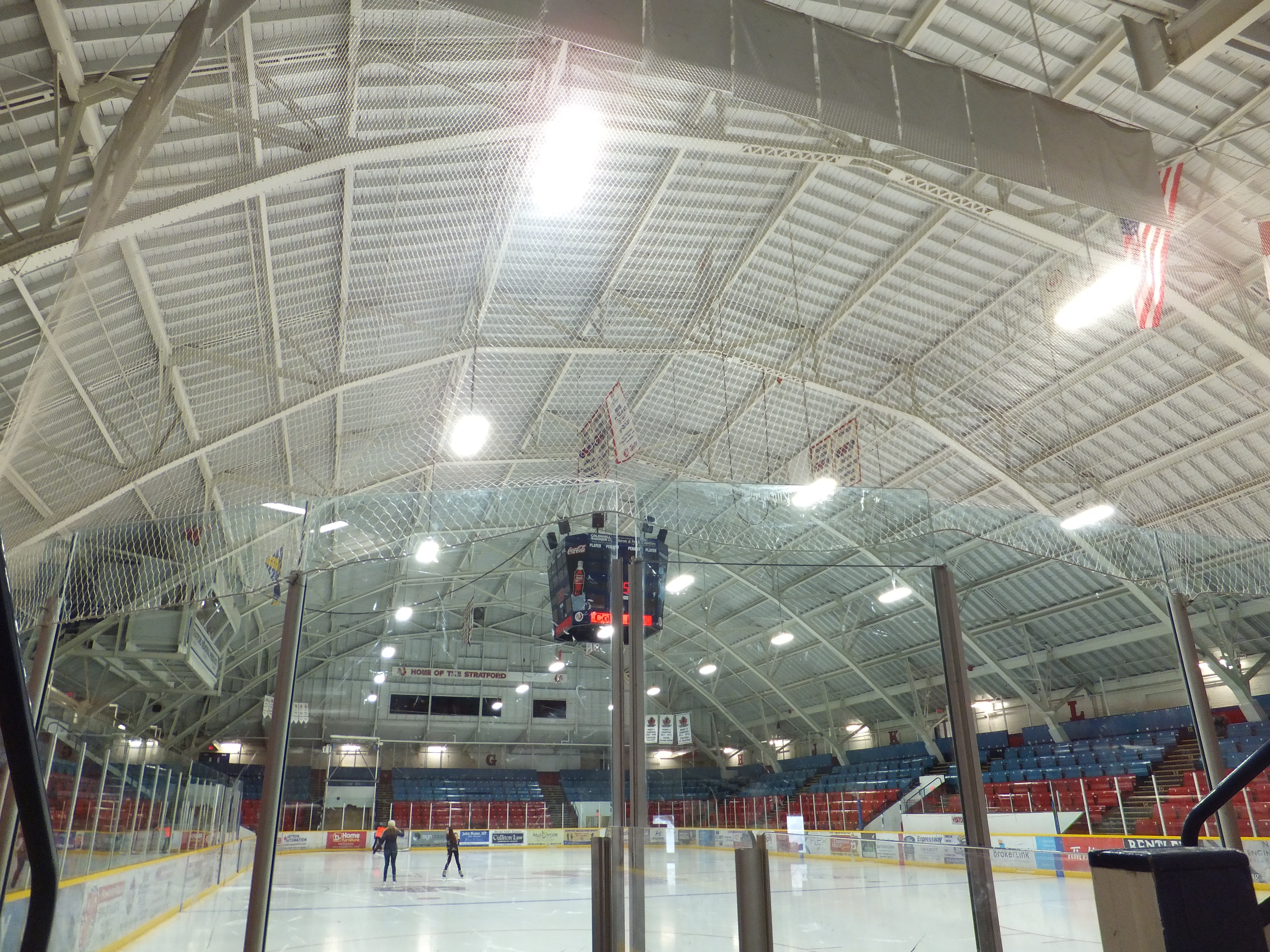 Interior view of curved roof