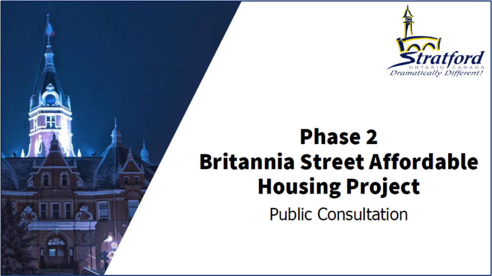 Title page of Britannia Phase 2 public consultation presentation