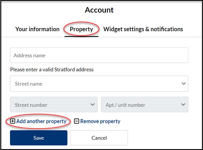 Add Property Window How to add property window on Stratford Portal