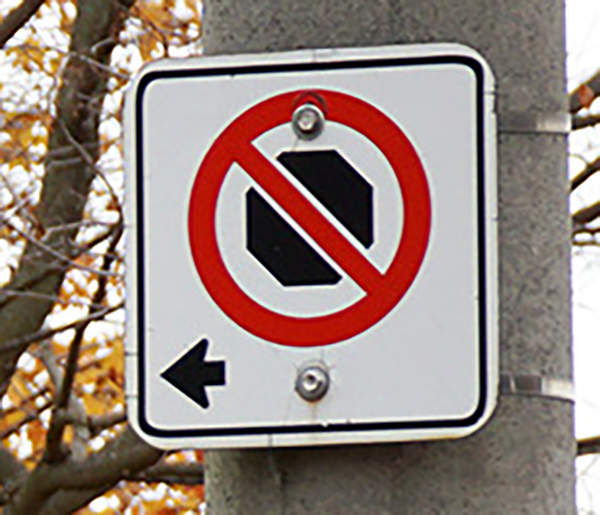 Photo of a No Stopping sign