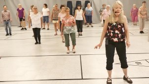 seniors line dancing