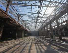 Interior of vacant industrial building