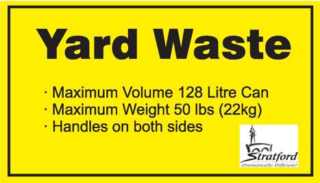 Yard waste label sample