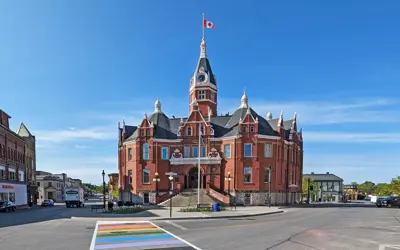 City Hall building on a downtown street